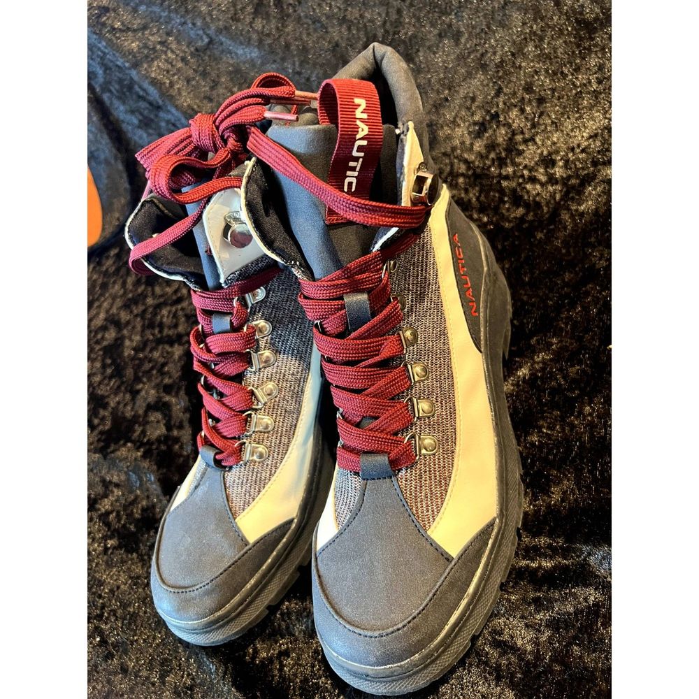 Nautica Bahati Boots Blue White Red *Like New*